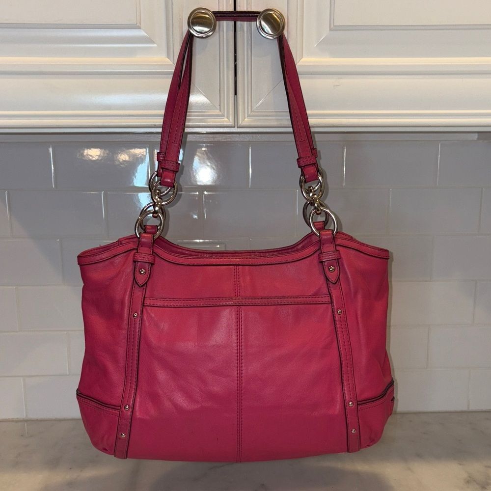 Coach Purse Handbag Leather Pocketbook Alexandria Chain Shoulder Bag